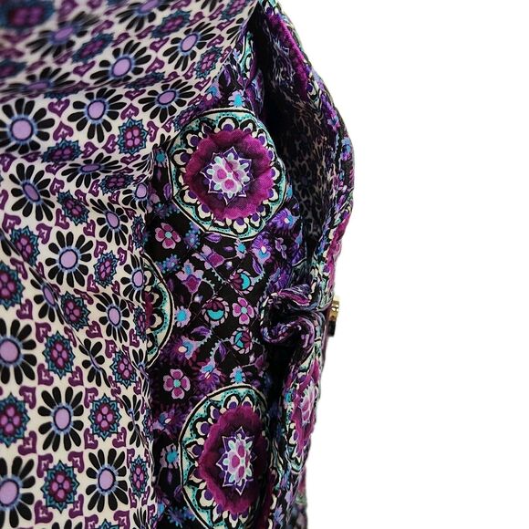 Vera Bradley Zip Hipster Crossbody Bag Lilac Medallion Purple Floral Lightweight - Picture 13 of 16